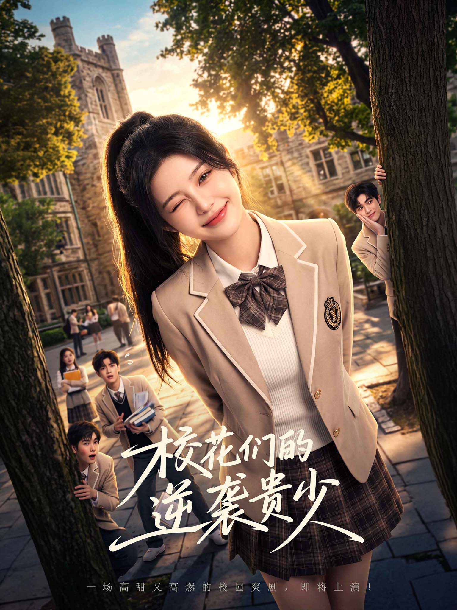 短剧海报：校花们的逆袭贵少